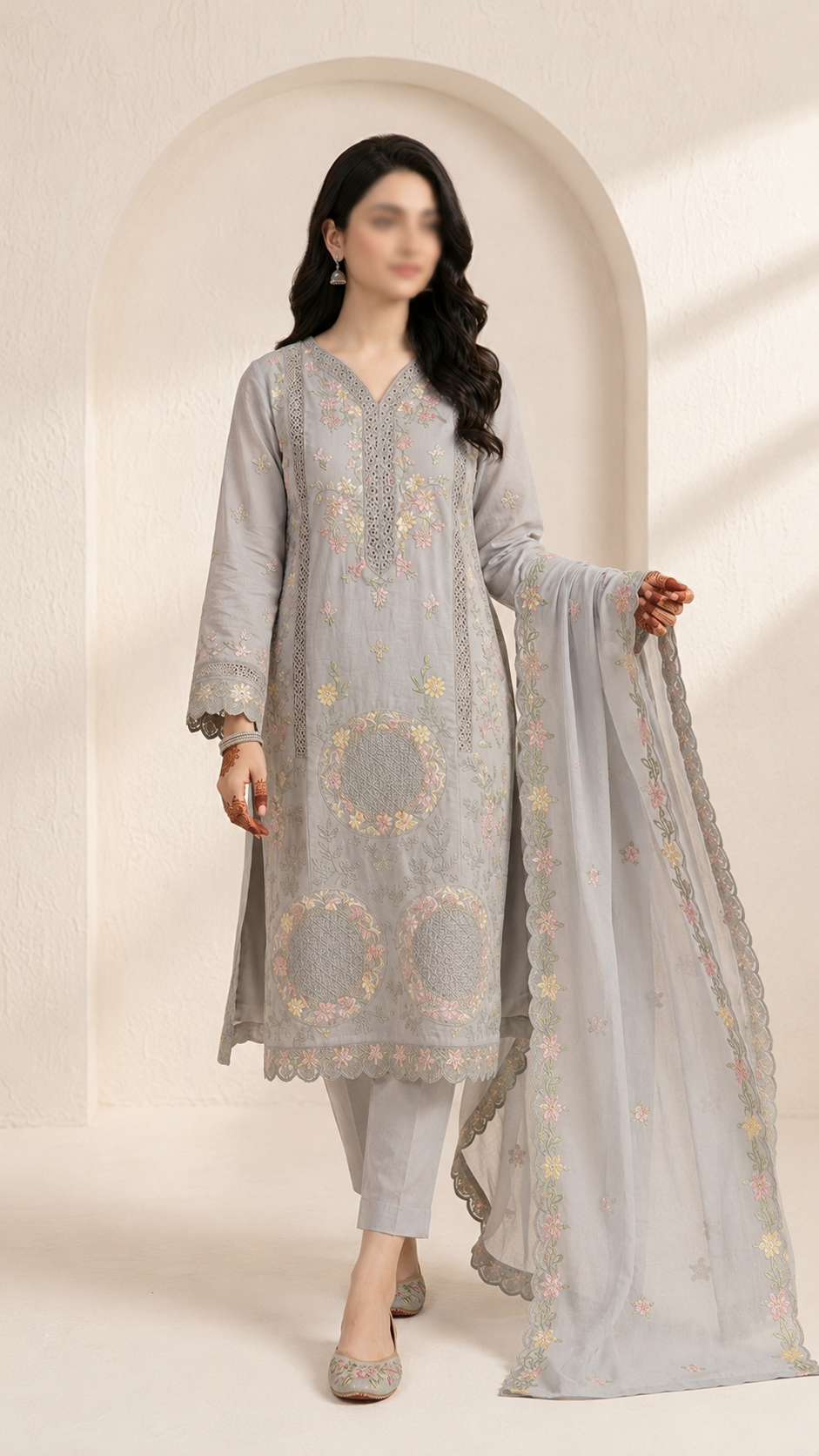 FLORÉA - 3 Piece Embroidered