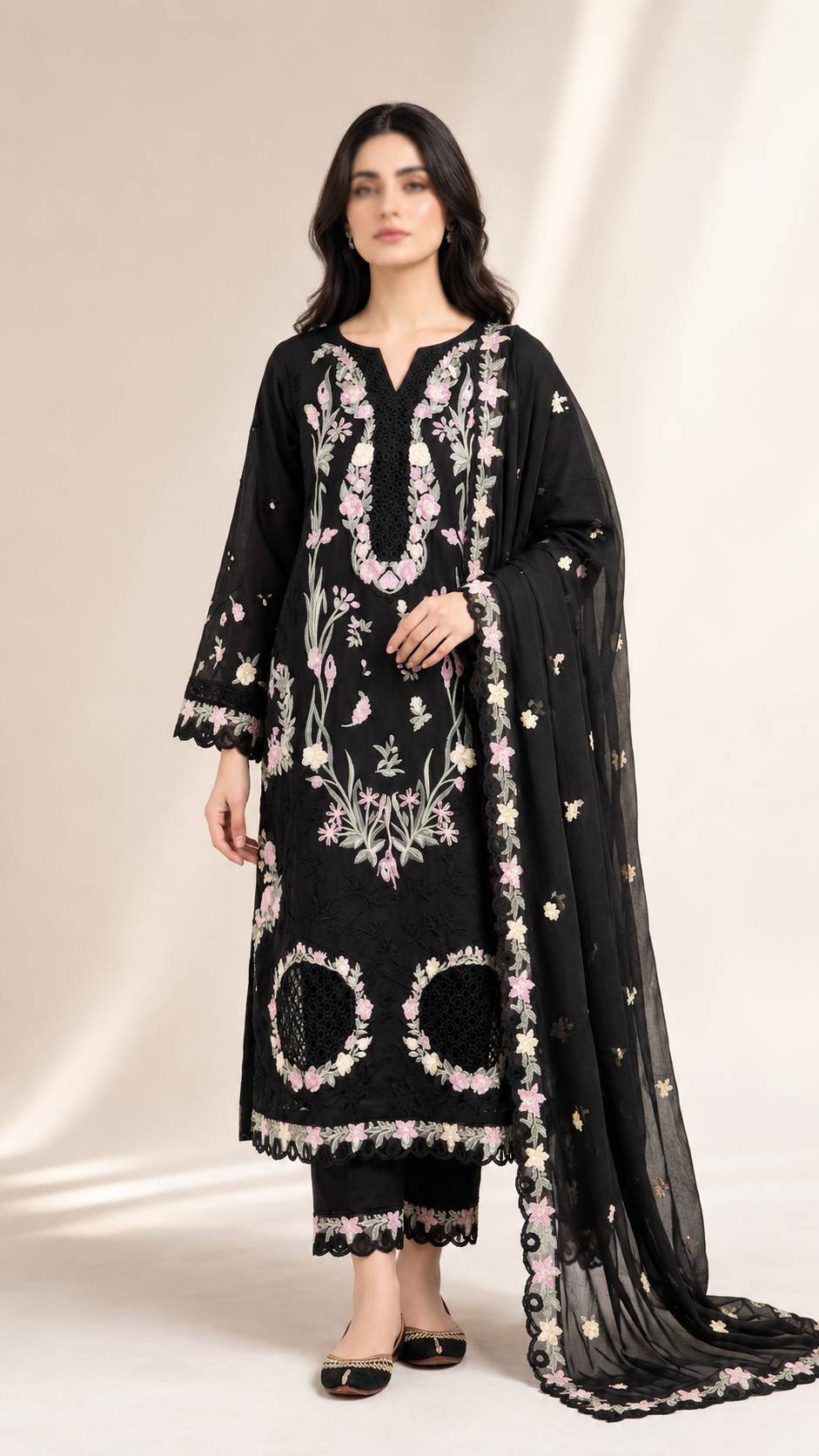 FLORÉA - 3 Piece Embroidered