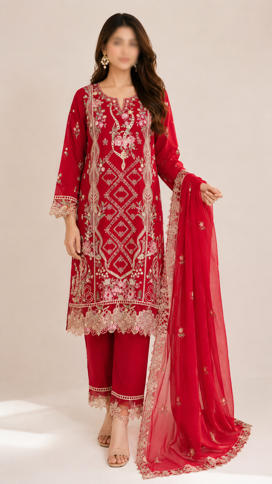 FLORÉA - 3 Piece Embroidered