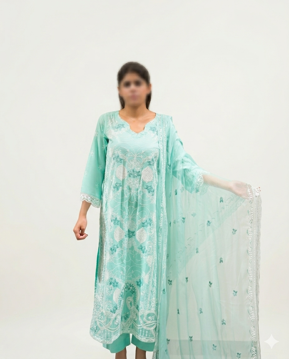 Heer - 3 PIECE EMBROIDERED SUIT