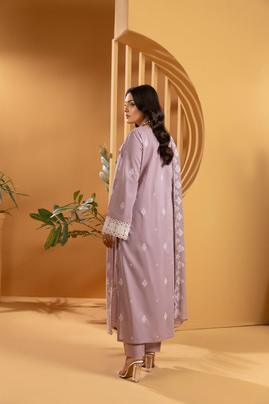 Mauve Embroidered Lawn Suit - LW3V5-002