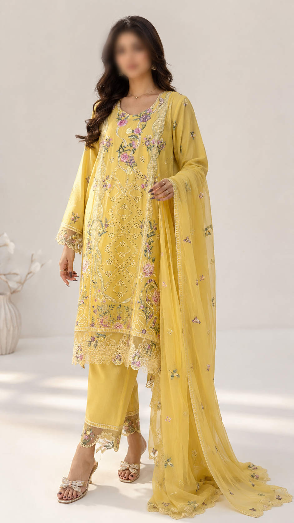 FLORÉA - 3 Piece Embroidered