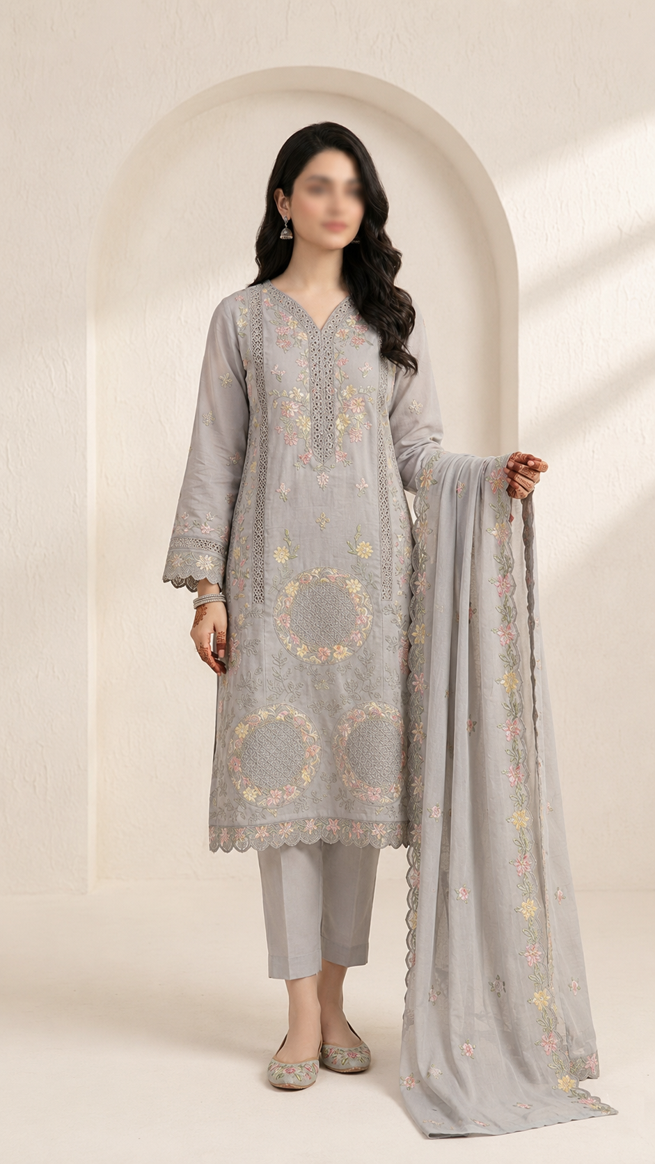 FLORÉA - 3 Piece Embroidered