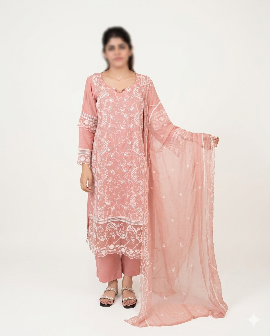 Heer - 3 PIECE EMBROIDERED SUIT