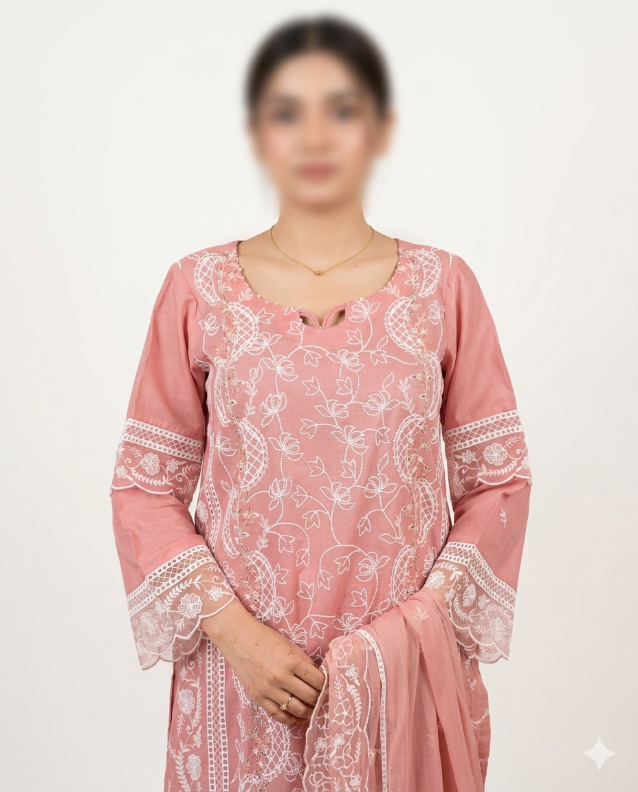 Heer - 3 PIECE EMBROIDERED SUIT