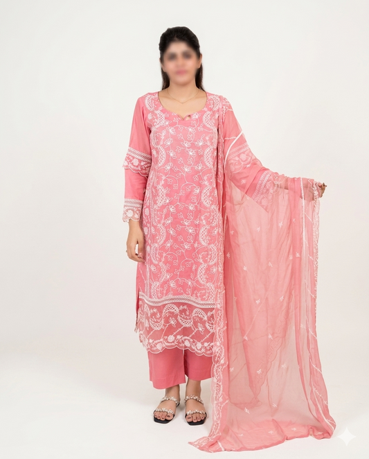 Heer - 3 PIECE EMBROIDERED SUIT