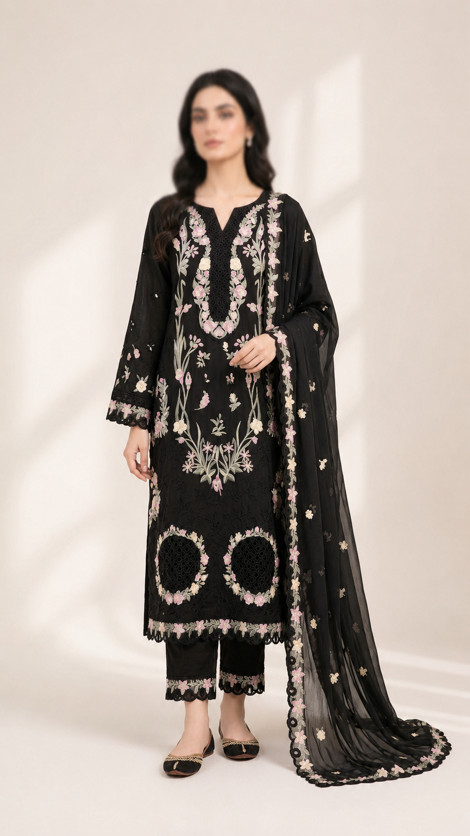 FLORÉA - 3 Piece Embroidered