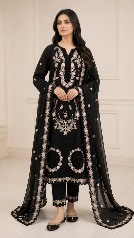 FLORÉA - 3 Piece Embroidered