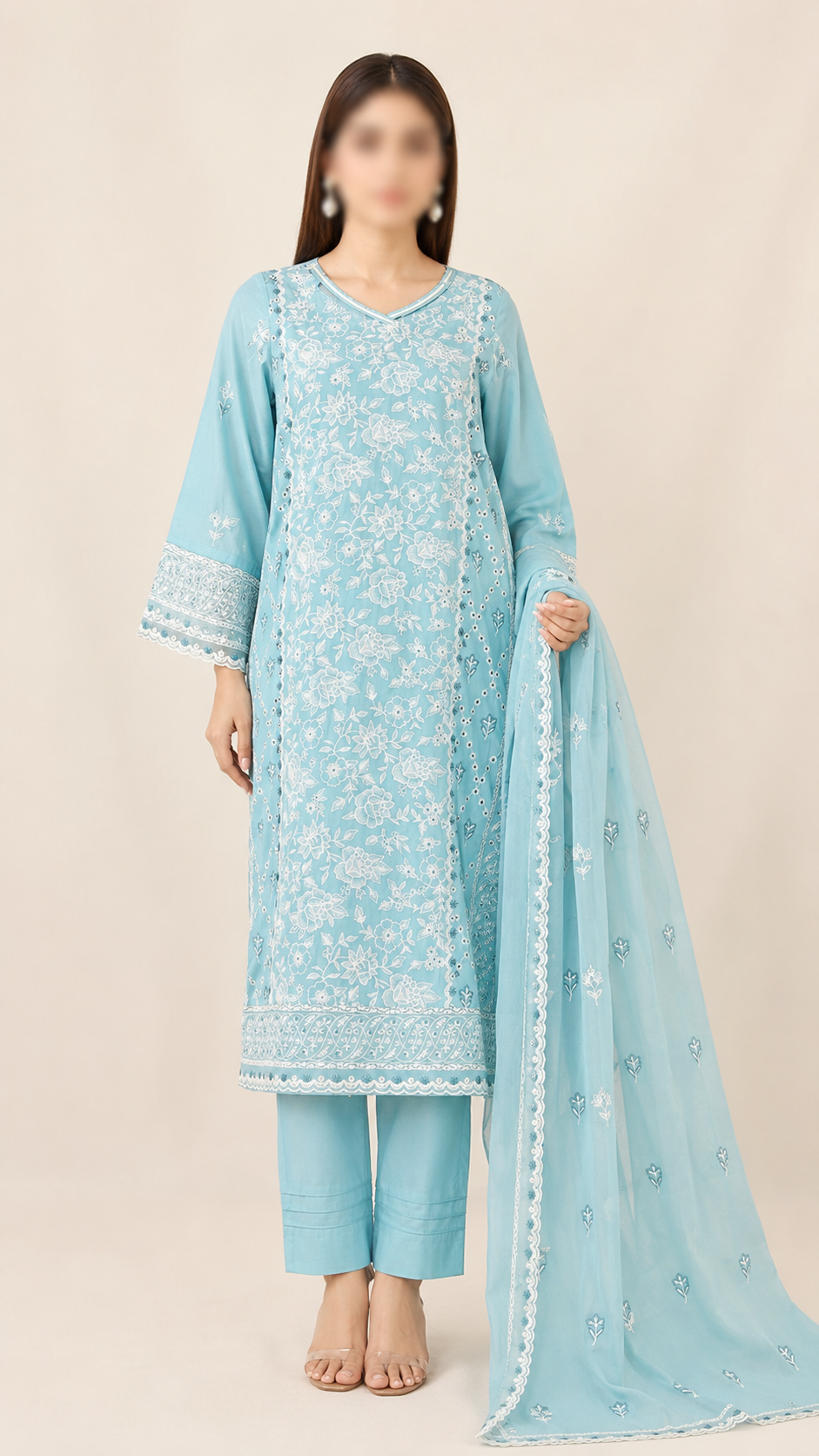 FLORÉA - 3 Piece Embroidered