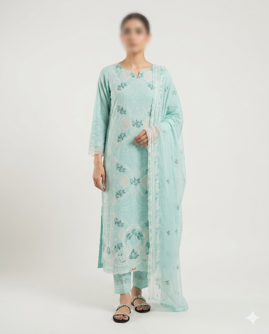 Heer - 3 PIECE EMBROIDERED SUIT