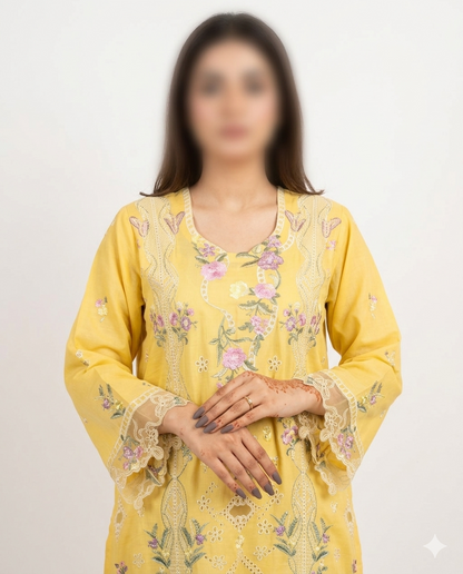 Heer - 3 PIECE EMBROIDERED SUIT