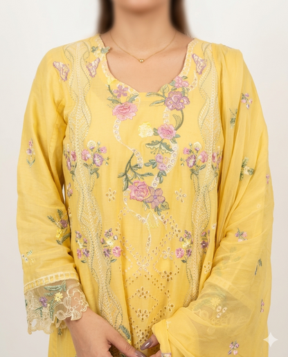 Heer - 3 PIECE EMBROIDERED SUIT
