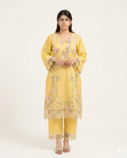 Heer - 3 PIECE EMBROIDERED SUIT