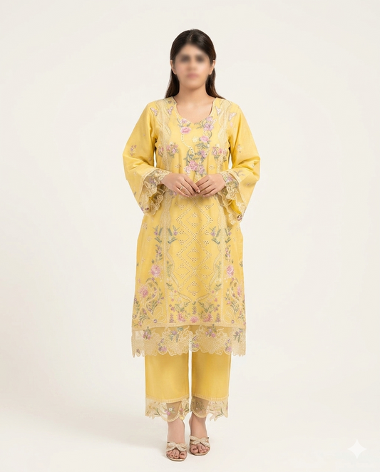 Heer - 3 PIECE EMBROIDERED SUIT