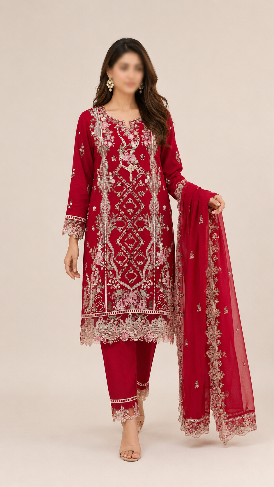 FLORÉA - 3 Piece Embroidered