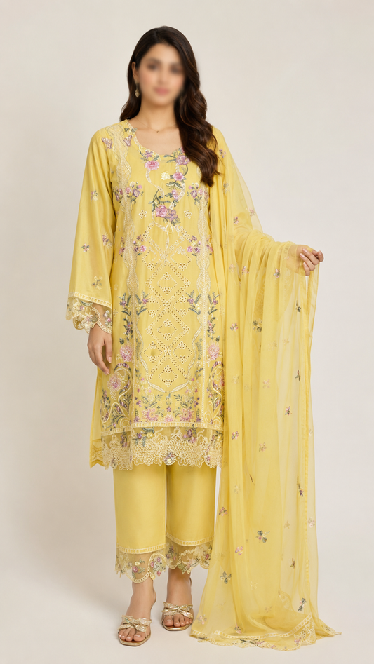 FLORÉA - 3 Piece Embroidered