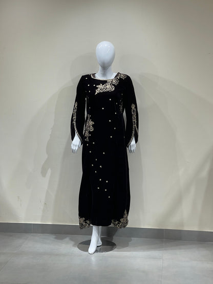 1PC Velvet Long Dress - VLT 008