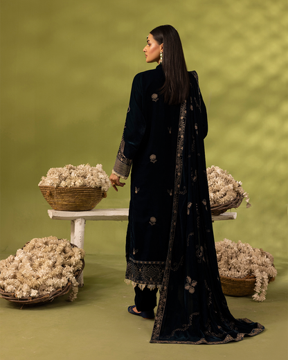 Dilkash Velvet Zinc Blue Unstitched VLT-UN-001