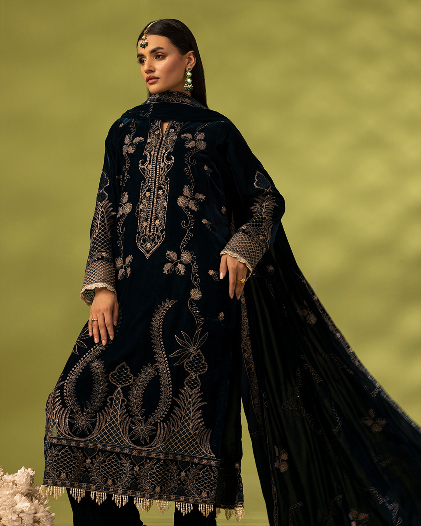 Dilkash Velvet Zinc Blue Unstitched VLT-UN-001