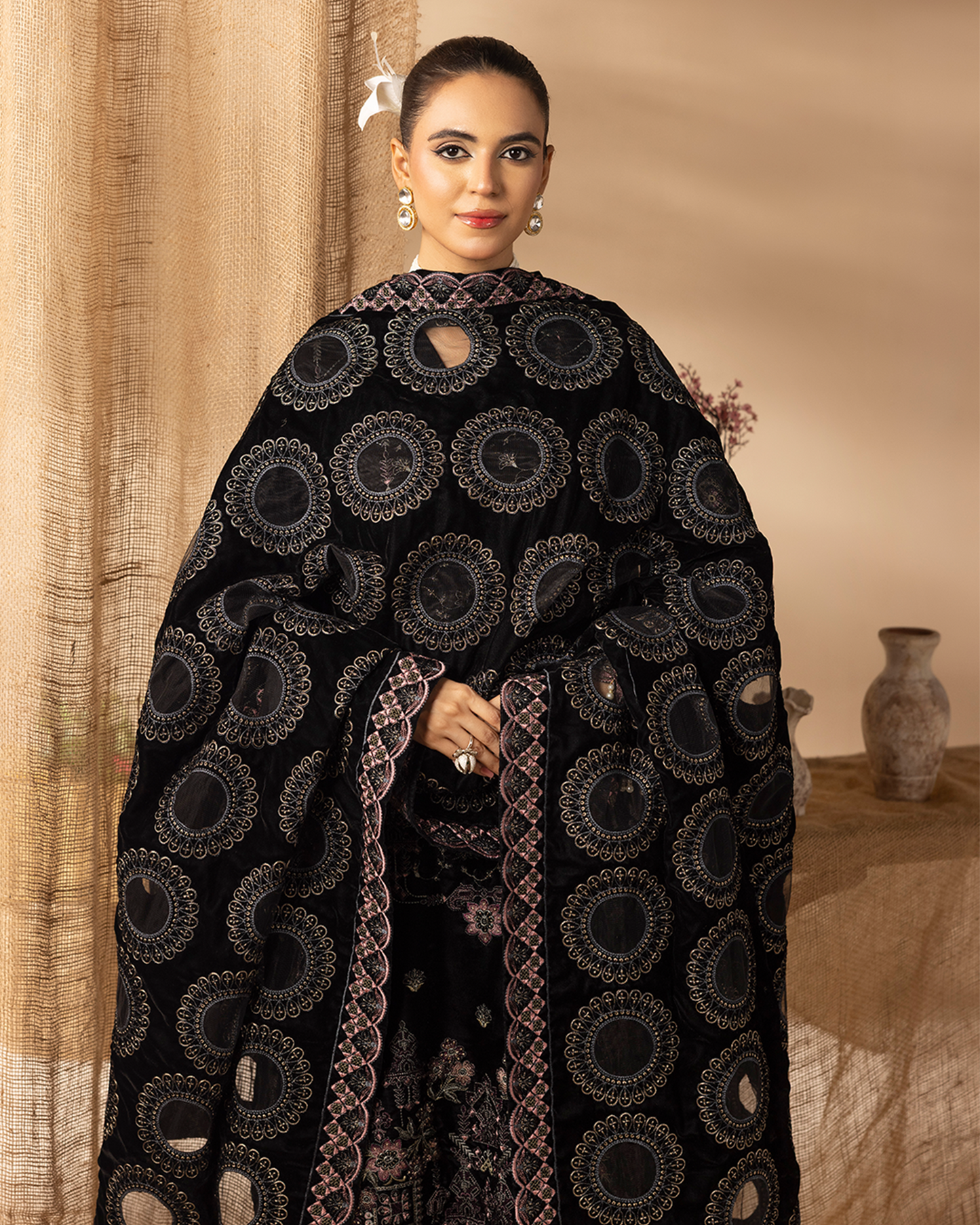 Musfirah Velvet Black Unstitched VLT-UN-004