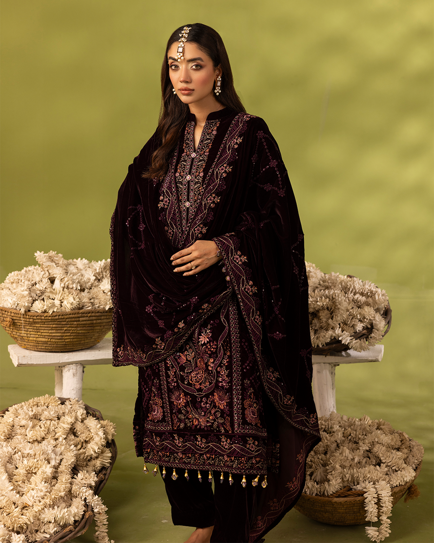 Dilkash Velvet Mehroon Unstitched VLT-UN-005