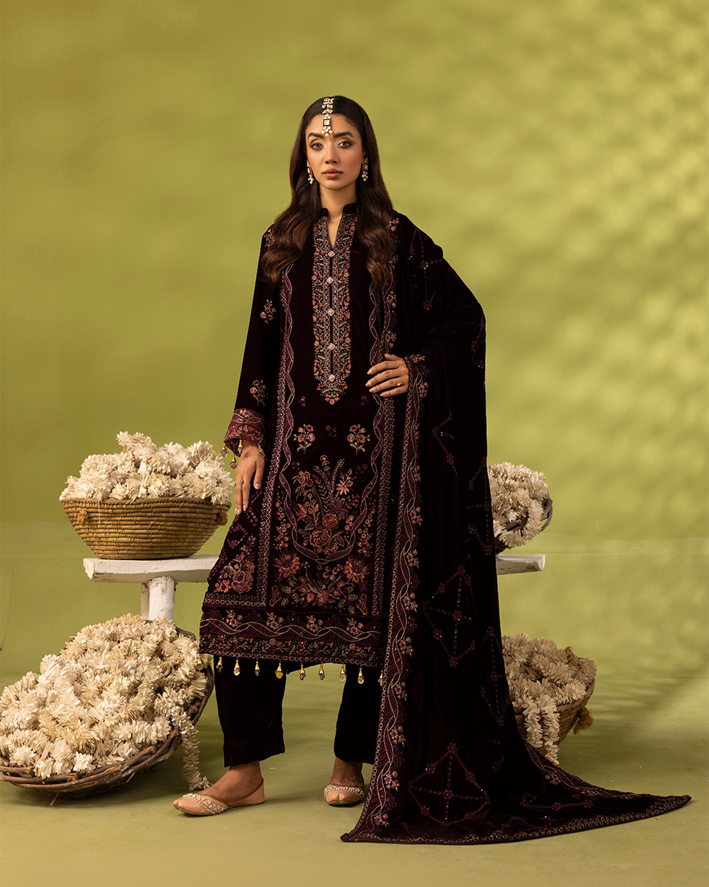 Dilkash Velvet Mehroon Unstitched VLT-UN-005