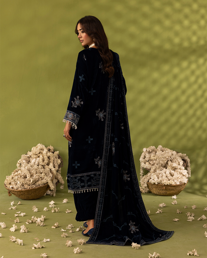 Dilkash Velvet Plum Unstitched VLT-UN-006