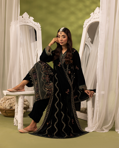 Dilkash Velvet Green Unstitched VLT-UN-007