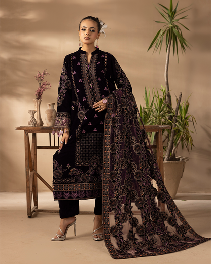 Musfirah Velvet Brown Unstitched VLT-UN-007