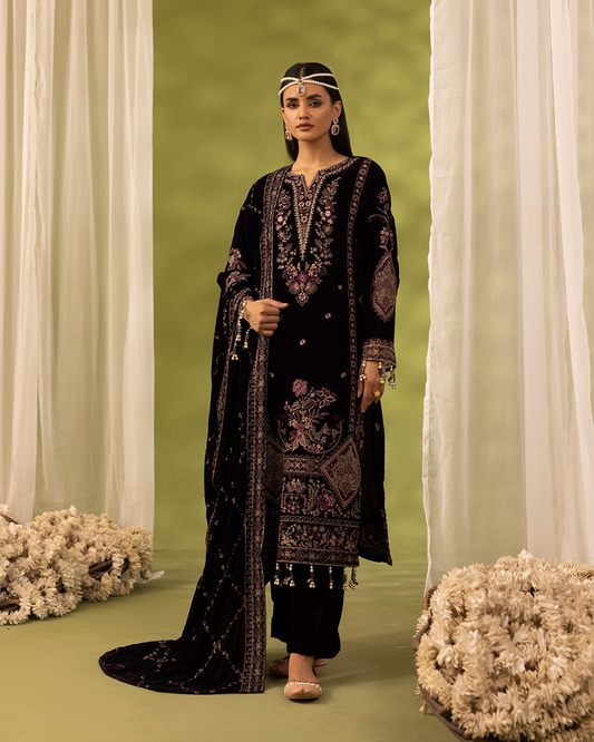 Dilkash Velvet Purple Unstitched VLT-UN-008
