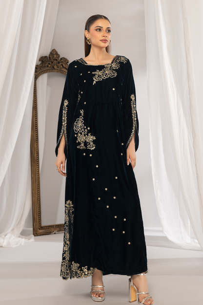 1PC Velvet Long Dress - VLT 008