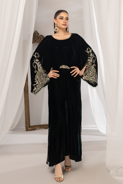 1PC Velvet Long Dress - VLT 009