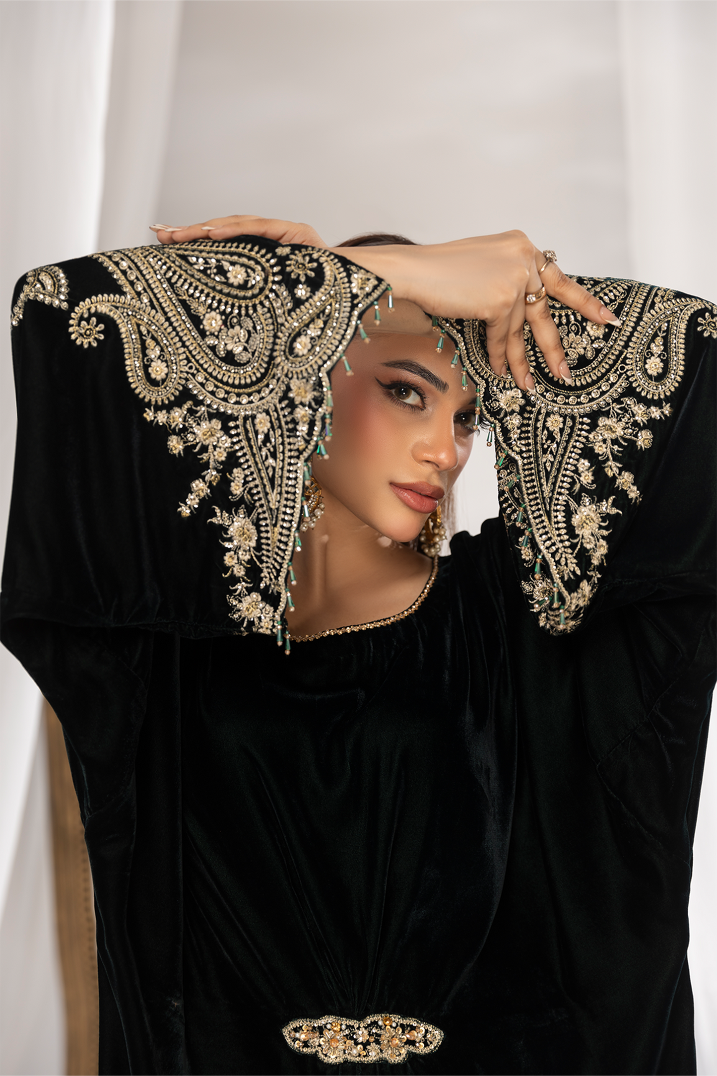 1PC Velvet Long Dress - VLT 009