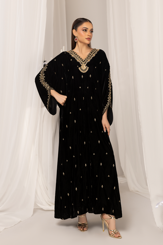 1PC Velvet Long Dress - VLT 010