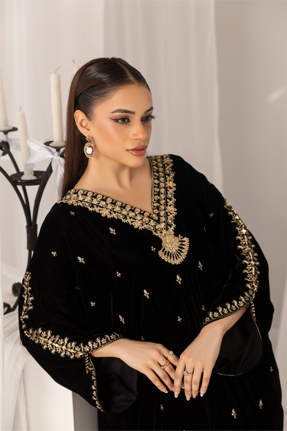 1PC Velvet Long Dress - VLT 010